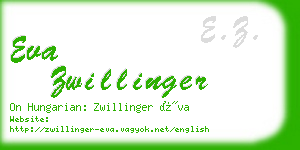 eva zwillinger business card